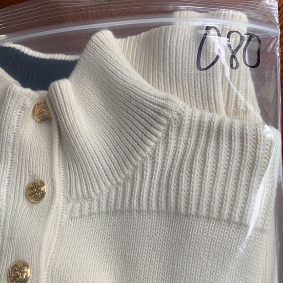 LRL Lauren Jeans Co Ralph Lauren quarter Button up closure mock neck Sweater XL - Picture 9 of 9